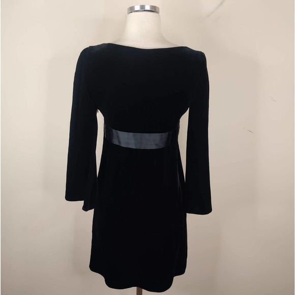 Diane Von Furstenberg Celida Velvet Dress Empire Waist - Picture 7 of 9